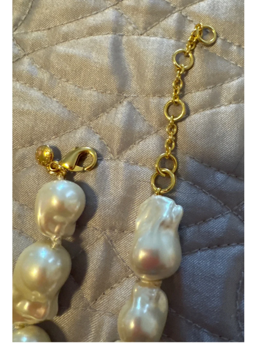 Women's J.Crew Pearl and Red Heart Pendant Necklace, One Size, White/Red 18”